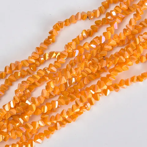 Electroplated Triangle Glass Beads Loose Beads For DIY Jewelry Making Bracelet Necklace Craft Materials Jewelry Findings