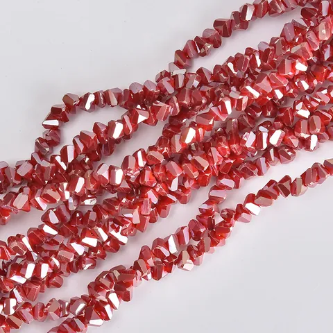 Electroplated Triangle Glass Beads Loose Beads For DIY Jewelry Making Bracelet Necklace Craft Materials Jewelry Findings