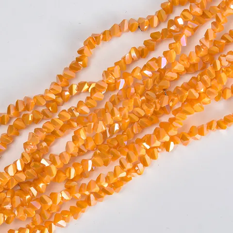 Electroplated Triangle Glass Beads Loose Beads For DIY Jewelry Making Bracelet Necklace Craft Materials Jewelry Findings