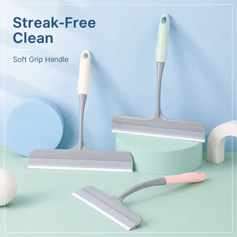 Window Squeegee Glass Cleaner PP TPR Non-Slip Handle For Home Car Bathroom Mirror Tile Cleaning Tool With Hanging Hole