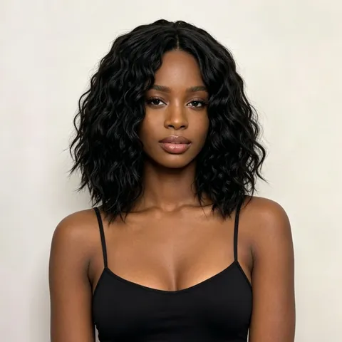 Women Short Black Curly Wig Heat Resistant Synthetic Fiber Afro Kinky Curly Bob Wig For Daily Party Costume Decoration