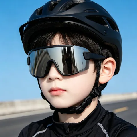 Occhiali Da Sole Ciclismo Bambini UV400 Monopezzo Sport Specchio Aria Aperta Per Ragazzi Ragazze Adolescenti Montura PC