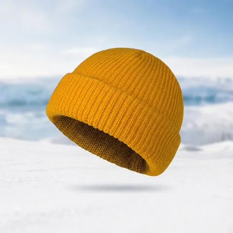 Berretto In Maglia A Costine Di Acrilico Cappello Invernale Caldo Pieghevole Skull Cap Per Uomo E Donna Stile Hip Hop Minimalista
