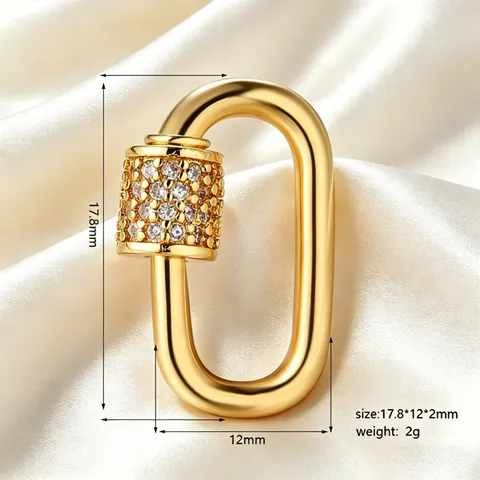 Minimalist Round Copper Plating Inlay Zircon 18K Gold Plated White Gold Plated Jewelry Accessories