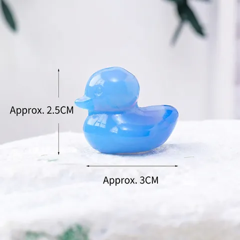 Natural Crystal Stone Mini Duck Carving Animal Figurine Polished Gemstone Figurine For Home Office Desk Decor Children Gift