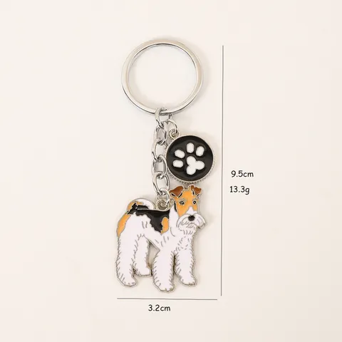 Kreativer Cartoon Hund Schlüsselanhänger Zinklegierung Emaille Welpe Anhänger Schlüsselring Für Tasche Dekoration Geburtstag Party Geschenk