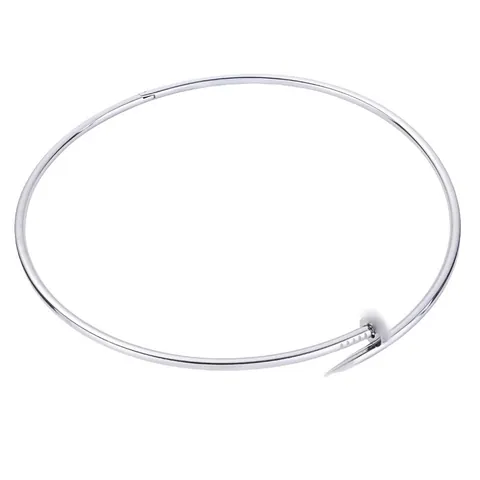 Minimalist Classic Style Solid Color Titanium Steel 18K Gold Plated Plating Choker