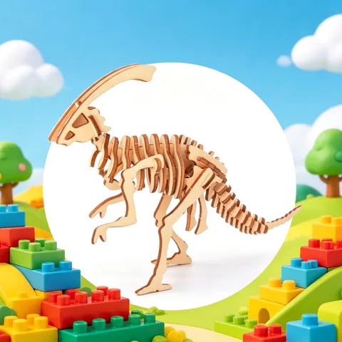 3D Ξύλινο Παζλ Σκελετός Δεινοσαύρου DIY Κιτ Μοντέλου Συναρμολόγησης Εκπαιδευτικά Παιχνίδια για Παιδιά Διακόσμηση T-Rex