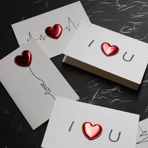 Valentine'S Day Preppy Style Heart Shape Paper Card Holiday Banquet Daily Invitations Invitations