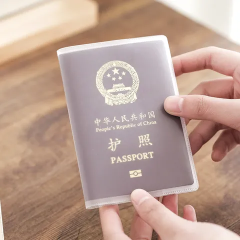 Clear Thickened Passport Cover Waterproof PVC Document Holder Frosted Passport Protector Travel Essentials Card Slot