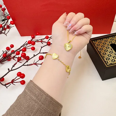 Ig Style Geometric Stainless Steel 18K Gold Plated Necklaces