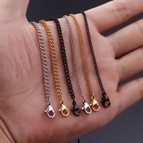 Collana Catena Curb Minimalista In Acciaio Inossidabile Cuban Link Per Uomo E Donna Moda DIY
