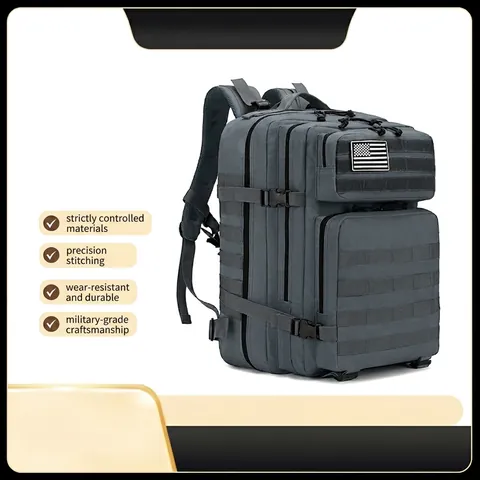 Zaino Tattico Tessuto Oxford Alta Densità Grande Capacità Sistema Molle Escursionismo All Aperto Alpinismo Viaggio Stile Militare