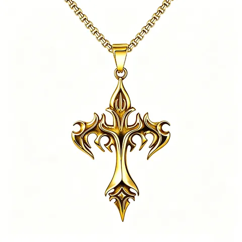 Collana Pendente Hip Hop Acciaio Inossidabile Gotico Croce Vichingo Drago Gioielli Per Uomini Donne Stile Punk Retrò