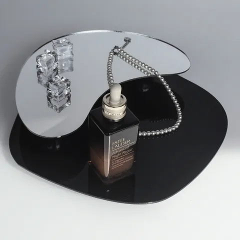 Irregular Acrylic Mirror Tray With Sphere Legs Minimalist Desktop Jewelry Perfume Display Photography Props Decor