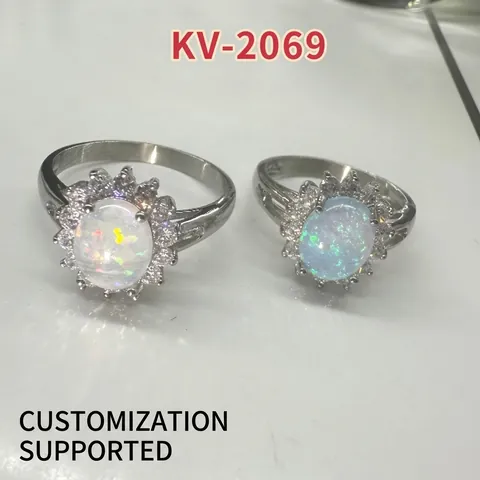 Bague Halo Tournesol en Acier Titane Avec Opale Artificielle Ovale Et Strass Mode Simple Bijoux Minimalistes Pour Femmes Cadeau