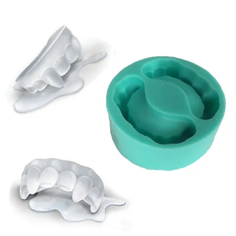 Molde de Silicona de Dientes de Vampiro de Halloween para Pastel Chocolate Bandeja de Cubitos de Hielo DIY Decoración de Horneado de Fiesta Temática de Vampiro