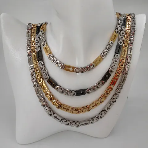 Roestvrijstalen Byzantijnse Ketting Halsketting Armband Set Voor Heren Dames Kruis Hanger Religieuze Mode Sieraden Hip Hop