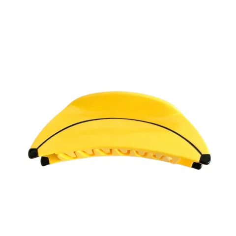 Pinza de Cangrejo de Acetato Divertida con Forma de Plátano Accesorio para el Cabello de Fruta Amarilla para Mujer