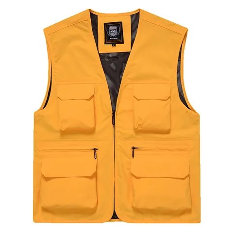 Men's Outdoor Multi-Pocket Quick Dry Fishing Mountaineering Vest Casual Lightweight Waterproof Breathable Sleeveless Jacket
