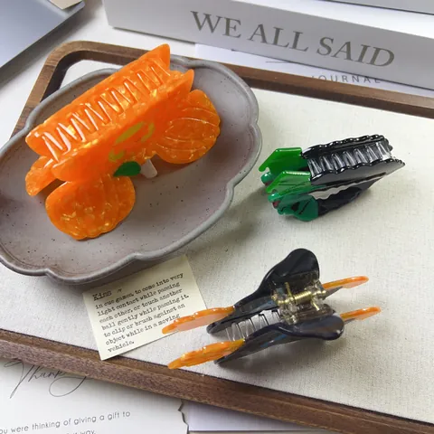 Pinzas para el Cabello de Resina de Halloween para Mujeres Calabaza Sombrero de Bruja Diseño de Fantasma Accesorios de Fiesta
