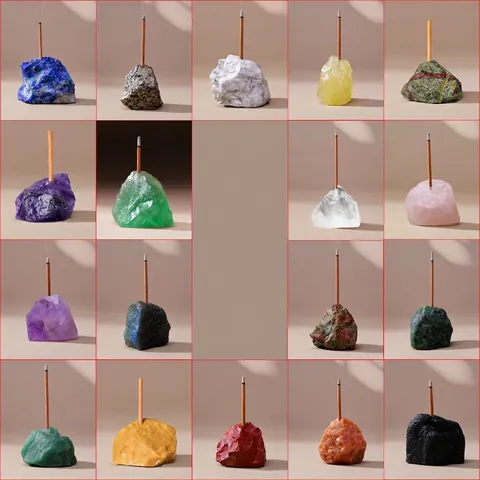 Natürlicher Kristall Erz Rohstein Räucherstäbchenhalter Minimalistischer Zen-Stil Aromatherapie-Basis Für Zuhause Dekorative Verzierung