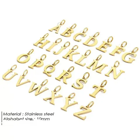 Collana con Pendente a Lettera Iniziale in Acciaio Inossidabile Placcato Oro Con Croce Laterale Choker Minimalista Donna Gioielli Regalo