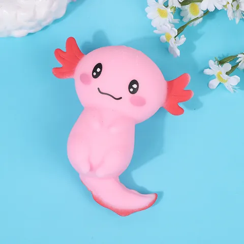 Cute Axolotl Flour Filled Squeeze Toy Stress Relief Slow Rebound Animal Squishy For Adults Kids Sensory Toy Gift