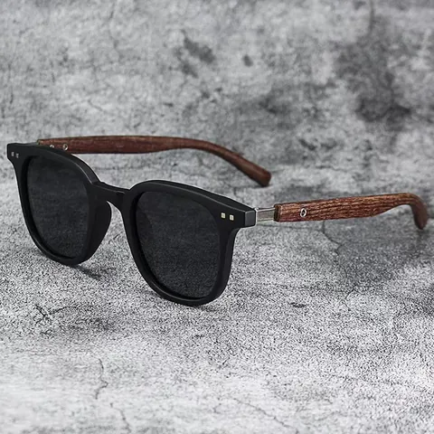 Vintage Holzmaserung Bügel Sonnenbrille Für Damen Herren Luxus PC Rahmen UV400 Schutz Sonnenschutz Mit Metallstollen Retro Brillen