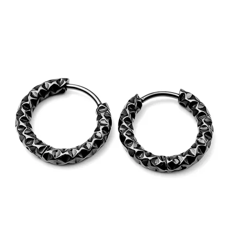 Pendientes Minimalistas Geométricos Redondos De Color Sólido De Acero De Titanio