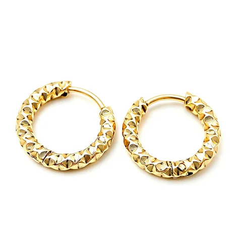 Pendientes Minimalistas Geométricos Redondos De Color Sólido De Acero De Titanio