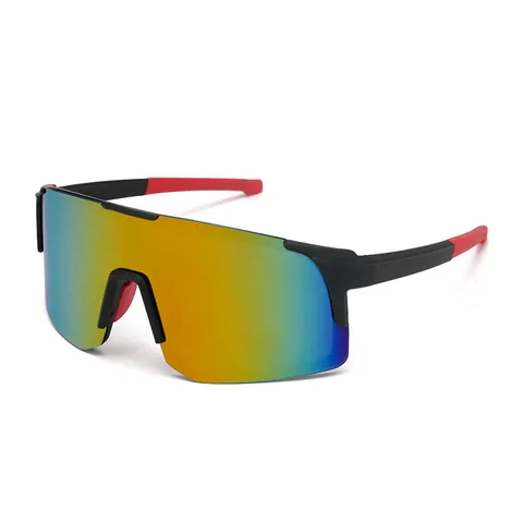 Outdoor Sportzonnebril UV400 Bescherming Winddicht Groot Frame Gespiegelde Lens Fietsen Wandelen Bril Voor Heren Dames