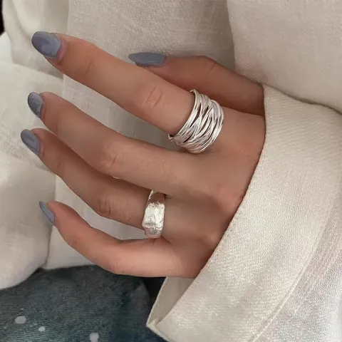 Classic Style Solid Color 925 Sterling Silver Plating Women'S Rings
