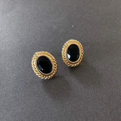 Pendientes De Tuerca De Acero Inoxidable Con Galvanoplastia Geométrica Irregular De Moda