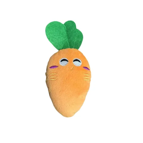 Simple Multi-Color Fruit Cartoon Animal Shape Bite Resistant Vocal Pet Toy