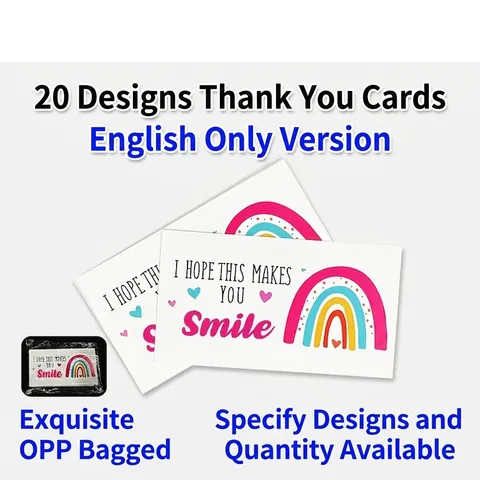 High Grade Coated Paper Thank You Cards For Small Business Packaging Wedding Gift Cards Simple Style Appreciation Greeting Cards For Orders
