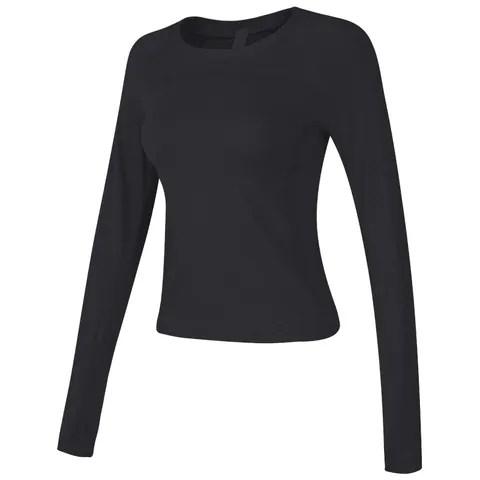 Women's Long Sleeve Yoga Top Seamless Ribbed Sports T-Shirt Quick Dry High Stretch Fitness Workout Top With Thumbholes