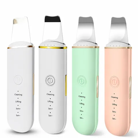 Ultrasonic Skin Scrubber Pore Cleaner For Face Deep Cleansing Lifting Facial Scraper With Ion Function Blackhead Remover Tool