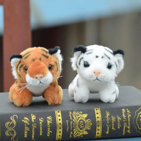 Simpatico Portachiavi di Peluche a Forma di Tigre Morbido Giocattolo di Peluche in Poliestere per Decorazione Zaino Regalo per Donne