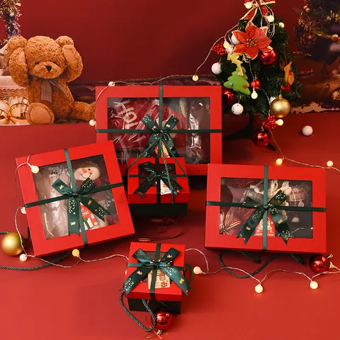 Weihnachtsmode Farbblock Festival Geschenkverpackung Zubehör