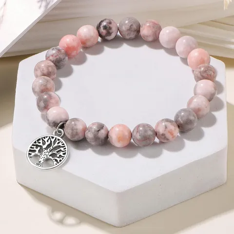 Bracelets En Pierre Naturelle En Acier Inoxydable 304 Minimalistes Décontractés En Vrac