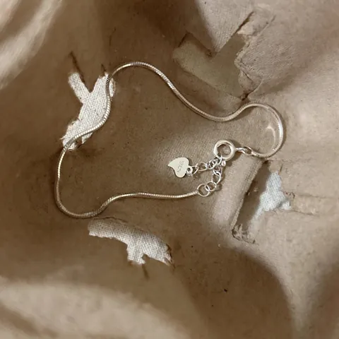 Cavigliera a Catena a Osso di Serpente in Argento Sterling 925 per Donna Minimalista Stile Ins Catena a Piedi Sottile Regolabile