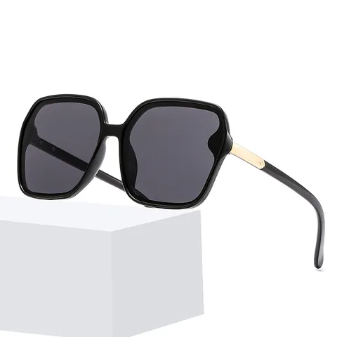 Gafas de Sol Cuadradas de Marco Grande de Estilo Coreano de Moda Protección UV400 Marco de PC Lente de AC Gafas para Mujer