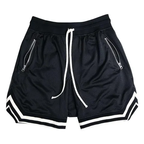 Men's Sports Fitness Shorts Breathable Mesh Running Basketball Five-Point Pants Casual Drawstring Shorts