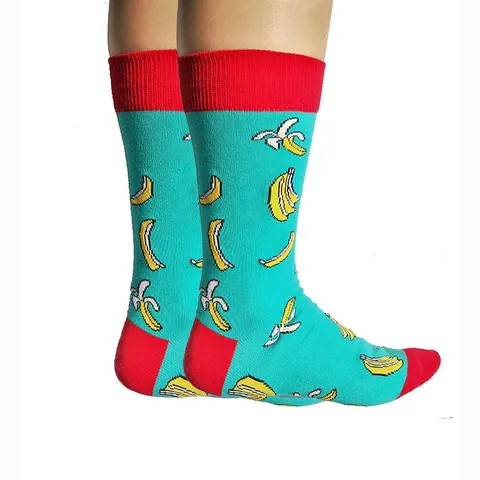 Unisex Novelty Cotton Blend Crew Socks Fun Patterned Happy Style Colorful Fashion Breathable Socks For Men Women Gift