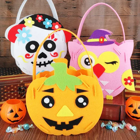Halloween Kinder Unisex Vlies Kürbis Süß Minimalistisch Runde Offene Handtasche