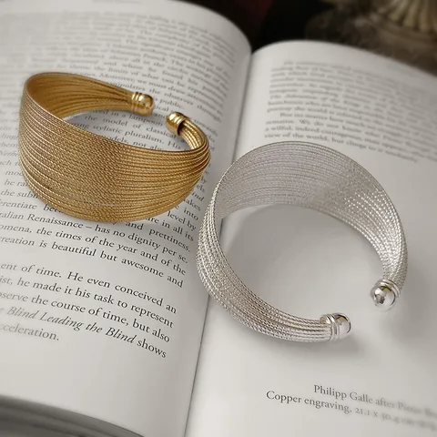 Classic Style Streetwear Solid Color Iron K Gold Plated Rhodium Plated Bangle
