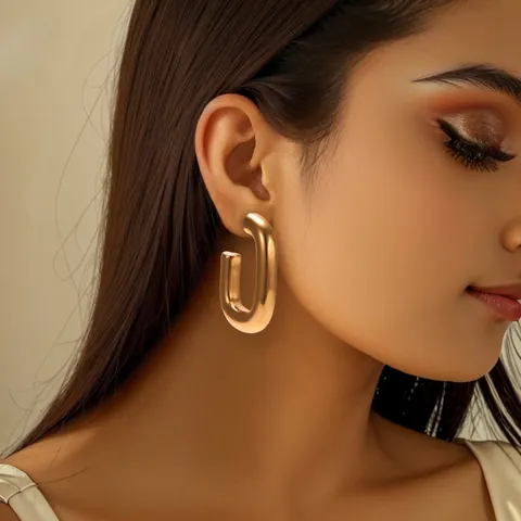 Personalized Earrings Titanium Steel Hoop Earrings Ear Jewelry