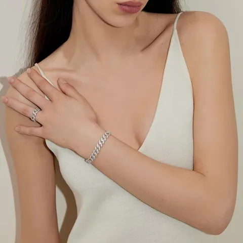 Hip-Hop Cool Style Solid Color Copper Plating Inlay Zircon K Gold Plated Rhodium Plated Unisex Bracelets