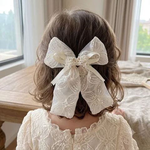 Accesorios Para El Cabello Niñas Diadema Lazo Pinzas Lentejuelas Malla Diamantes Imitación Corona Estilo Princesa Dulce